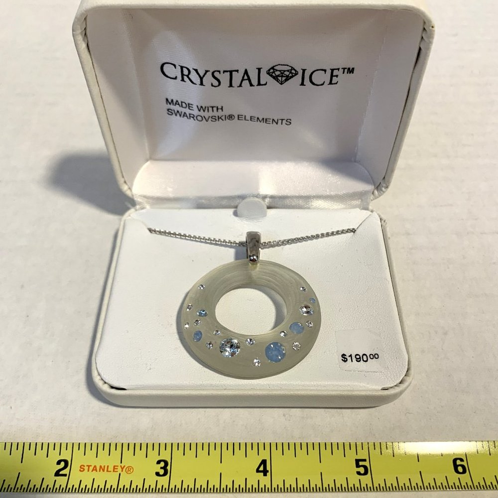 BNIB Swarovski Elements Crystal Ice Round Necklace